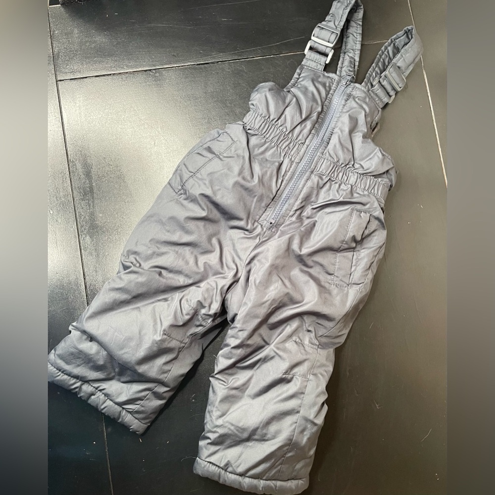 Pink Platinum Kids Charcoal Snow Overalls 12 months